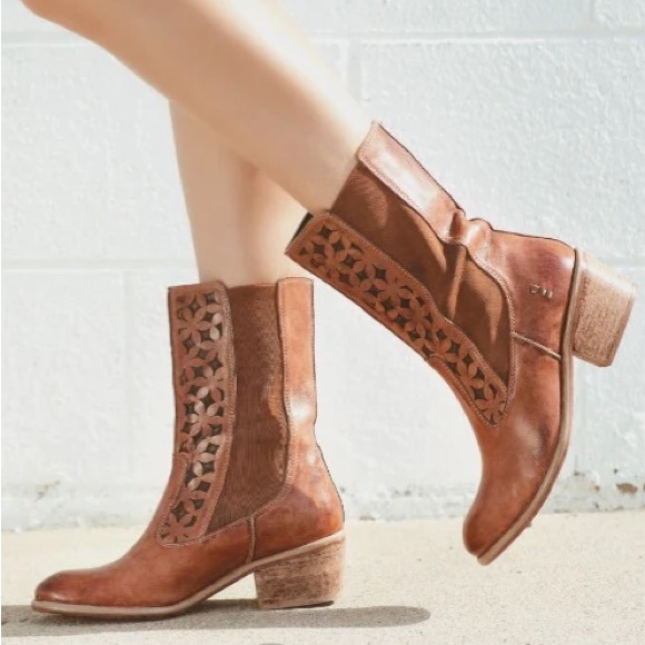 Roan by Bed Stu Malaysia Leather Cutout Boots - Picture 2 of 9